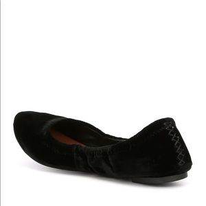black velvet ballerina flats